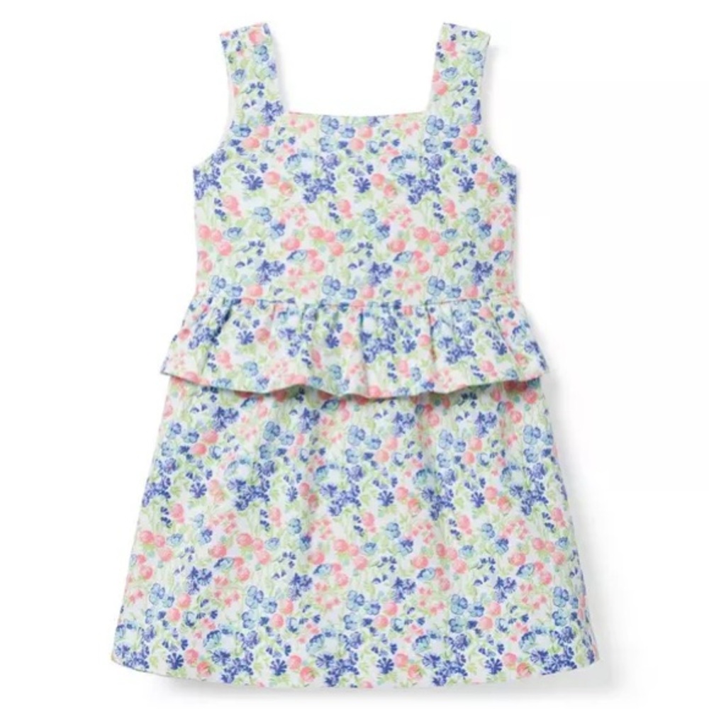 Janie and Jack DITSY FLORAL PEPLUM DRESS